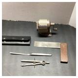 Drafting Tools Lot K&E Doric Compass, Sharpener