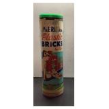 Elgo American Plastic Bricks In Tube Playskool Lid