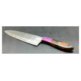 Damascus Steel Chef Knife, 12 Inch Overall