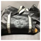 Ed Hardy Black Tiger Duffel Bag With White Trim