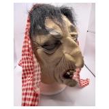 Witch Mask with Red Gingham Headscarf