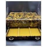 Vintage Locked Jewelry Box With Drawer