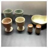 7 Frankoma Pottery Items, Assorted Tableware