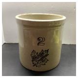 Western Stoneware 2 Gallon Crock, 9x9 Inches