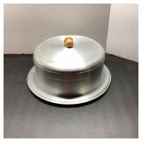 West Bend Aluminum Cake Carrier with Plate