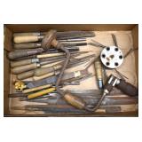 LOT- Vintage Chisels, Files & Hand Drill