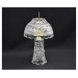 German Lausitzer Cut Crystal Boudoir Lamp