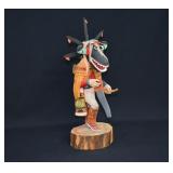 Edwin Komaya Tawa Hopi Black Ogre Kachina Doll