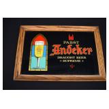 Pabst Andeker Draught Beer Glass Advertising Sign