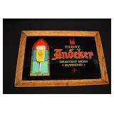 Pabst Andeker Draught Beer Glass Advertising Sign