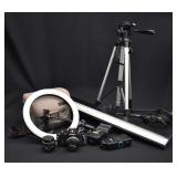 Nikon EM 35mm Film Camera & Photo Light Set