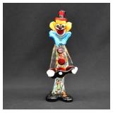 Murano Italy Blown Art Glass Clown Figurine