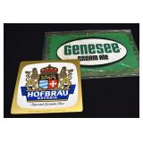 Genesee & Hofbrau Plastic Advertising Signs