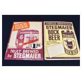 2- Stegmaier ROCK Beer Cardboard Easel Signs