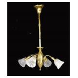 Victorian Electrified Gas Lamp Chandelier