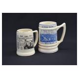2- NFL Super Bowl V Baltimore Colt vs. Cowboy Mugs