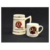 2 Washington Redskins NFL Mugs