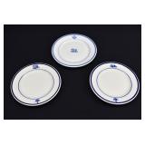 3 Masonic Free Mason Restaurantware China Plates