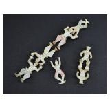 8-pc Greycraft Cast Iron CLEVER CLOWNS Trapeze Set