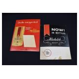 2 Michelob Beer Cardboard Easel Advertising Signs