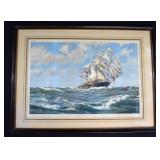 1936 Montegue Dawson Lithograph A FOLLOWING WIND