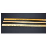 3 Vintage Advertising Yardsticks