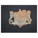 Antique Cast Iron Coat of Arms Plaque