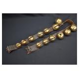 Antique 15 Sleigh Bell Leather Strap