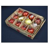 12 Shiny Brite USA Christmas Ornaments