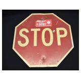 Vintage Porcelain on Steel Road Street STOP Sign
