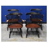 4 - Signed Hitchcock Windsor Fanback Armchairs