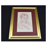 Arden Schatz Pencil Sketch After Gio. Piazzetta