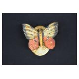 Antique Painted Cast Iron Butterfly Door Knocker