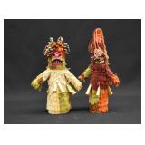 Pair TILICHE Mexican Folk Art Cloth Dolls