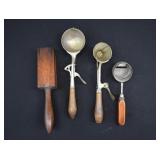 4- Antique Kitchenalia 2-Mechical Ice Cream Scoops