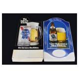 2 PABST BlUE RIBBON  Easelback Advertising Sign