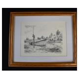 John Moll Print OYSTER TONGERS