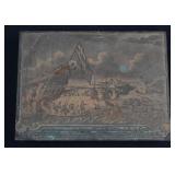 Siege of Louisbourge 1745 Newspaper Print Block