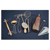 LOT-Vintage Kitchenalia Items & Flint Striker
