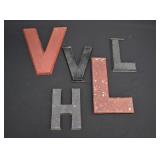 5 Painted Steel ADLER SIGN LETTERS