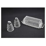 4-pc Fostoria Glass AMERICAN Covered Butter & S/P