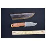 Custom Damascus Steel Hunting Knife