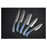 Custom Fish Scale Damascus Steel Chef