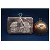 2 Vintage Copper & Brass Jello/Bundt Cake Molds