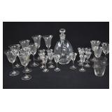 26-pc Gral Goppingen Etched Decanter Glassware Set