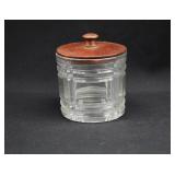 1880 Duncan Cryptic Zipper Glass Tobacco Humidor