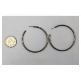 Large Sterling Silver Hoop Earrings