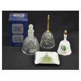 4 pc Chistmas LOT - Dinner Bells & Ashtray