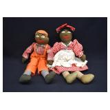 Pair of Jim Crow Black Americana Rag Dolls