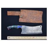 Custom Damascus Steel Butcher